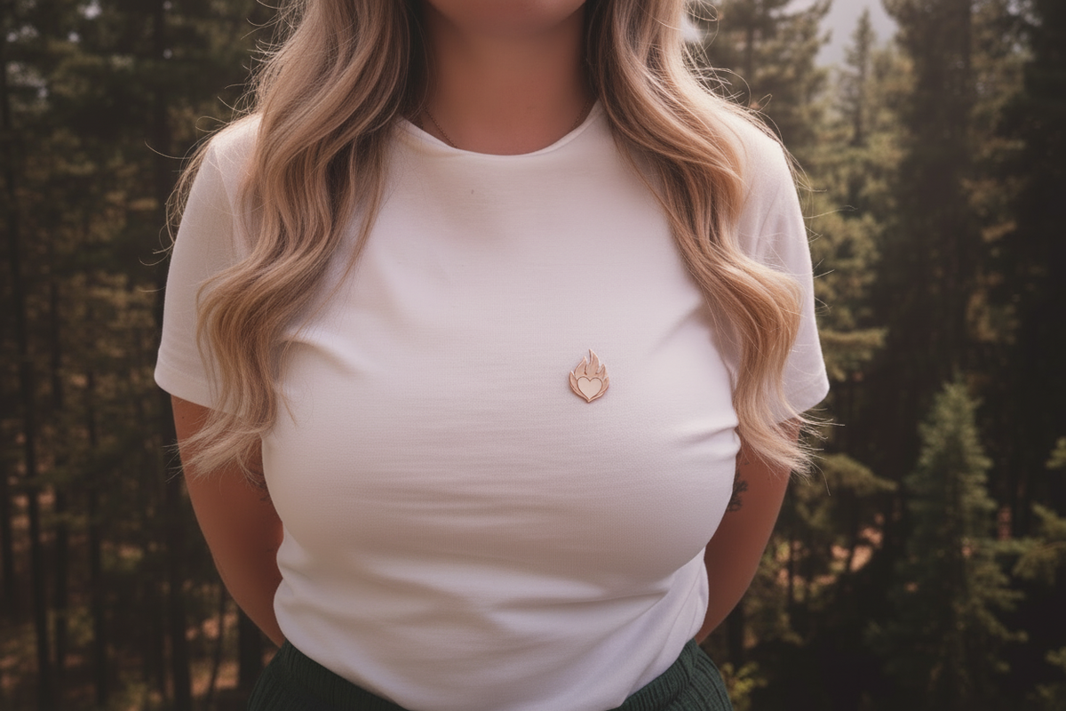 Bannière Pin's teinte rose gold